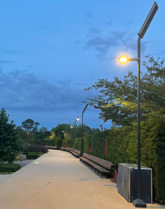 Sustainable solar path lights illuminate the Garden for the Future