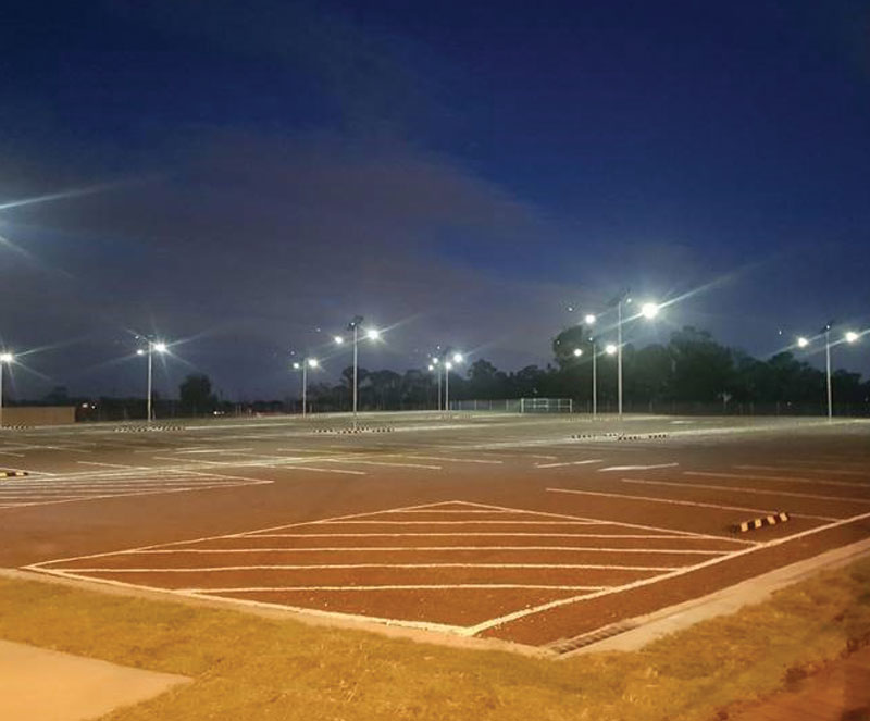 Leppington car park solar lighting
