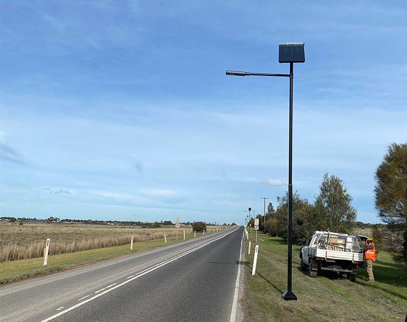 solar street lighting near Austral Bricks