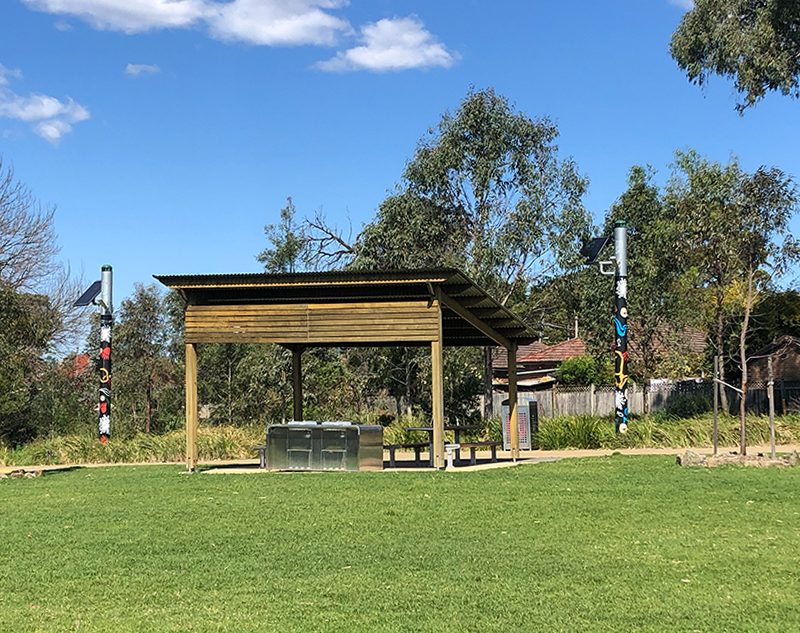 Wangal Park solar lighting poles