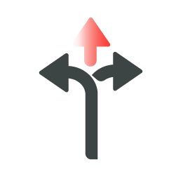 Icon image of arrows pointing in multiple directions representing Leadsun's versatile solar lighting product range