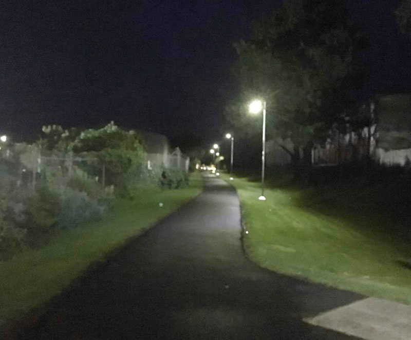 Wonthaggi rail trail solar lighting