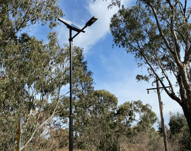 solar street lighting in rural area