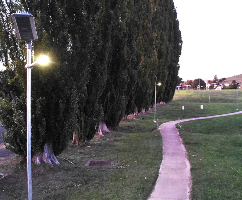 Cooma Creek solar lighting