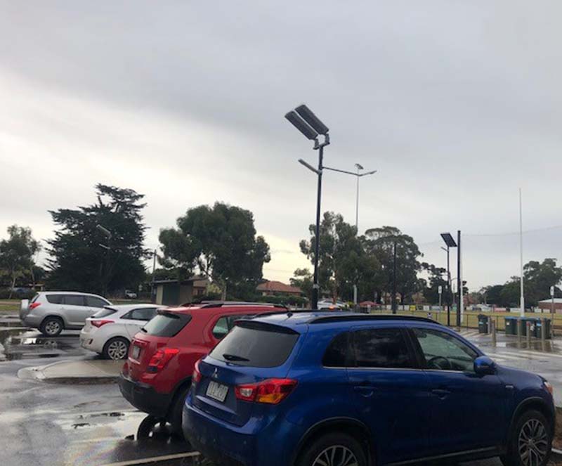 Soldiers Reserve car park solar lighting