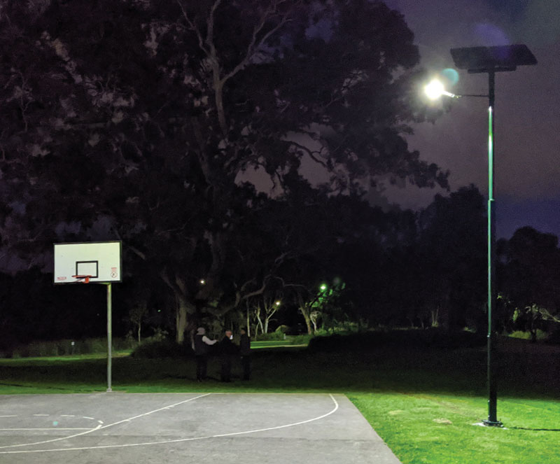 Banjo Patterson Reserve solar lighting