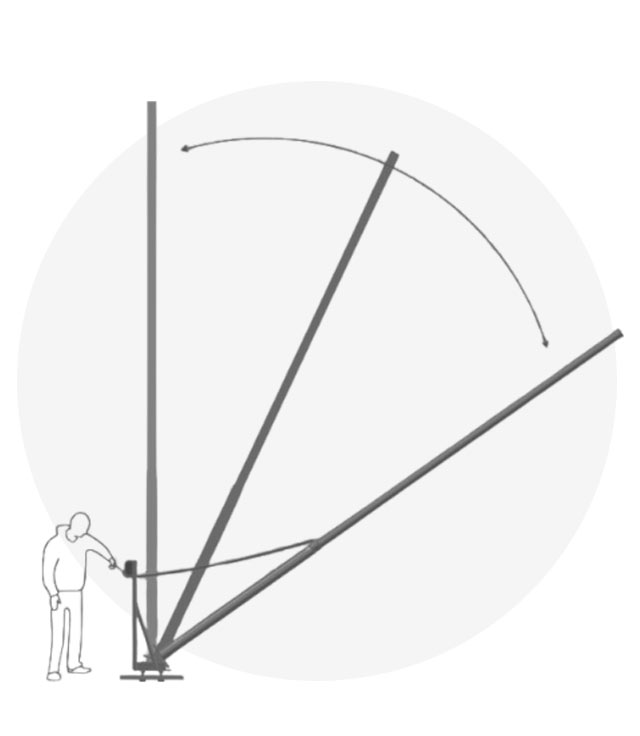 Diagram showing Leadsun innovative poles and footings