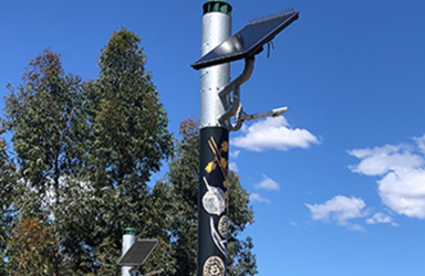 Wangal Park solar lighting poles