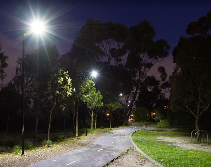 Capital Trail Royal Park solar lighting pathway