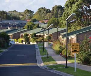 Meadowvale reitrement village solar street lighting