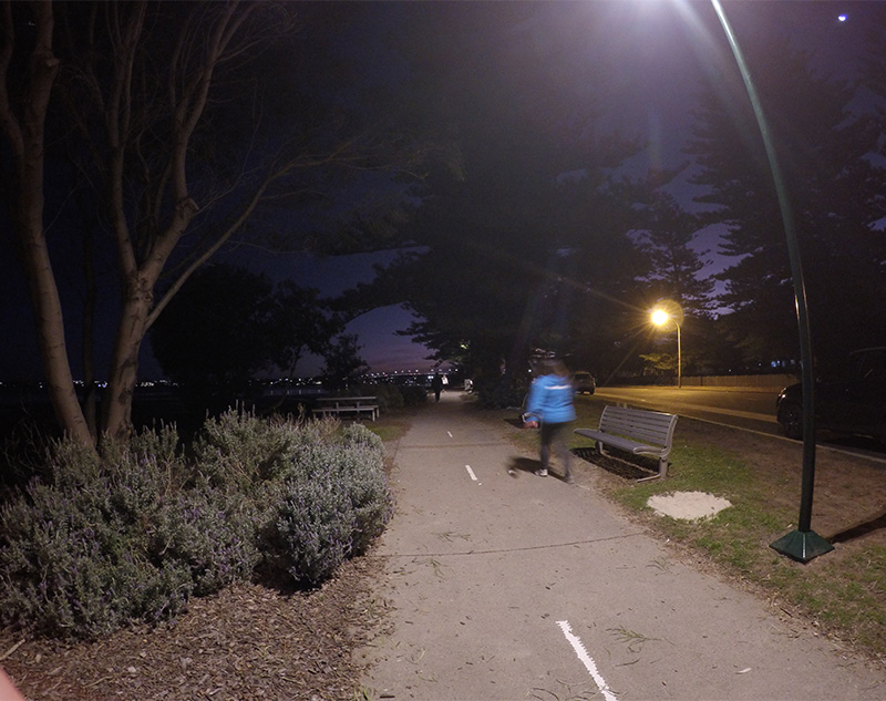 Riverside Drive solar pathway lighting