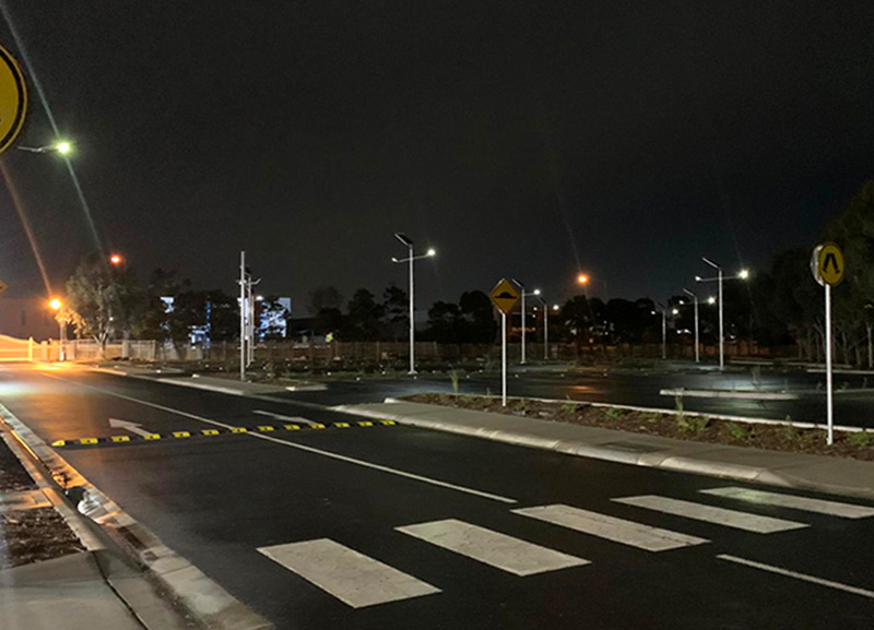 Shri Shiva Vishnu Temple car park solar lights