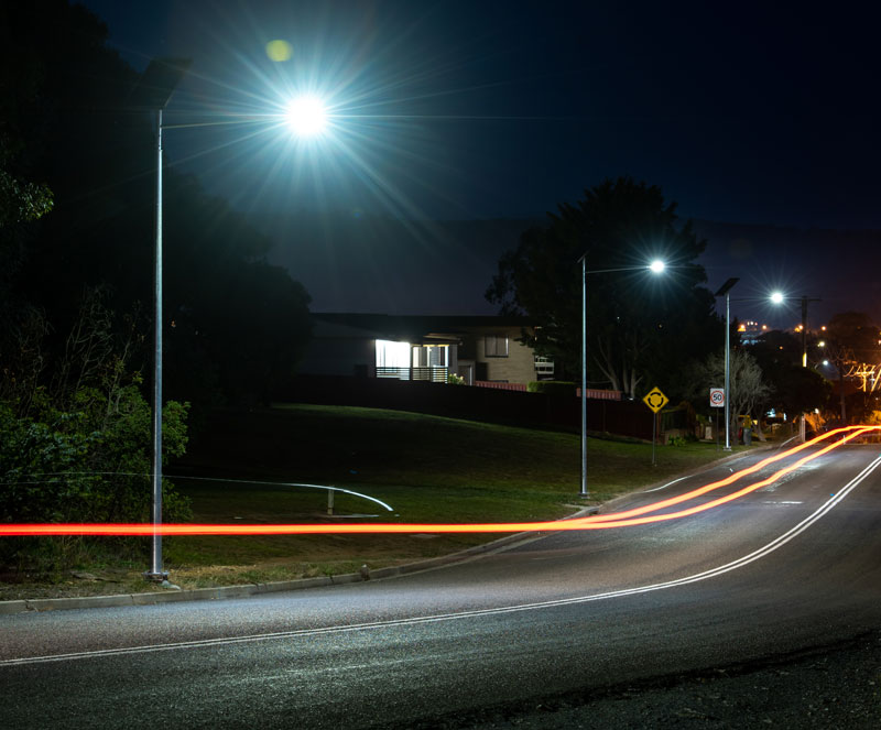 Middle Arm Road solar lighting
