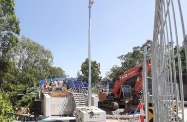 Coates Hire solar lighting installation