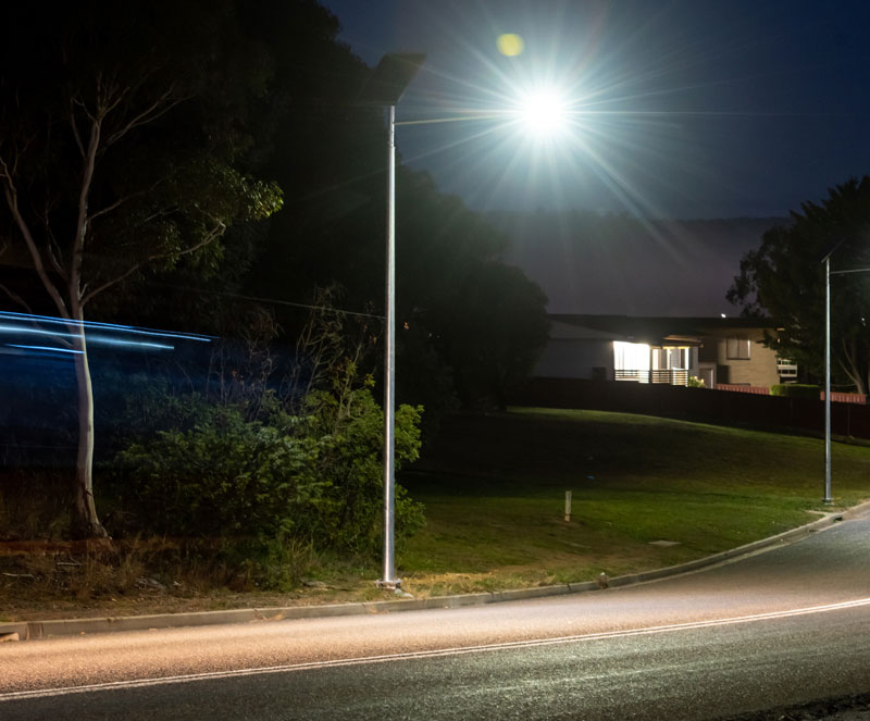 Middle Arm Road solar lighting