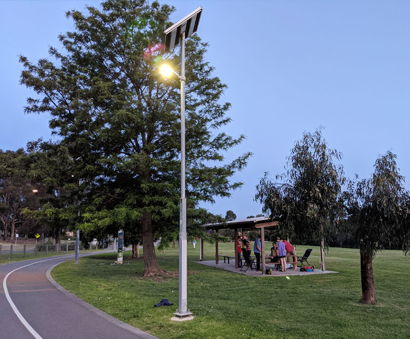 Gardiners Creek Trail solar lighting