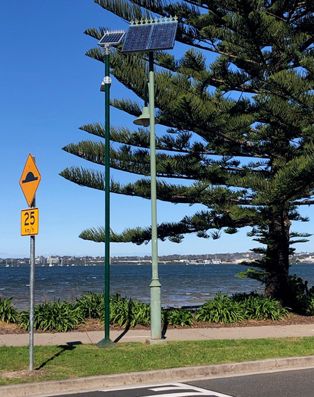 Riverside Drive solar pathway lighting