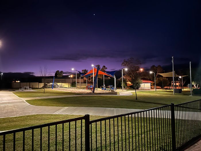 installed ten AE3 all-in-one LED park lights on existing light poles