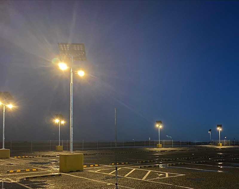 Western Sydney Airport construction solar lighting