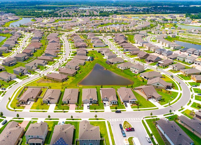 Aerial view of the Epperson Estate in Tampa Bay Florida