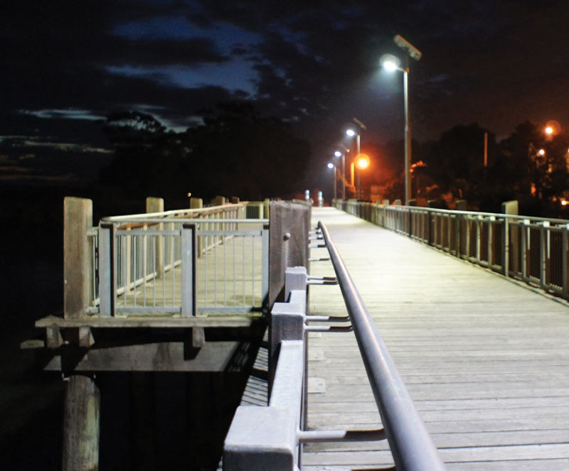 Tooradin jetty solar lighting