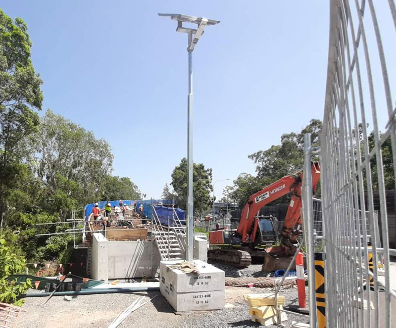 Coates Hire solar lighting installation