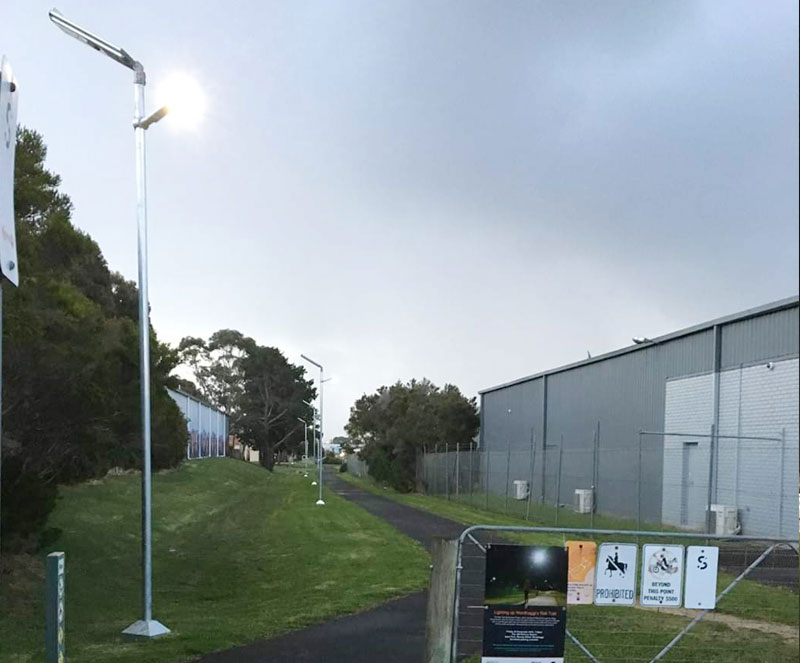 Wonthaggi rail trail solar lighting