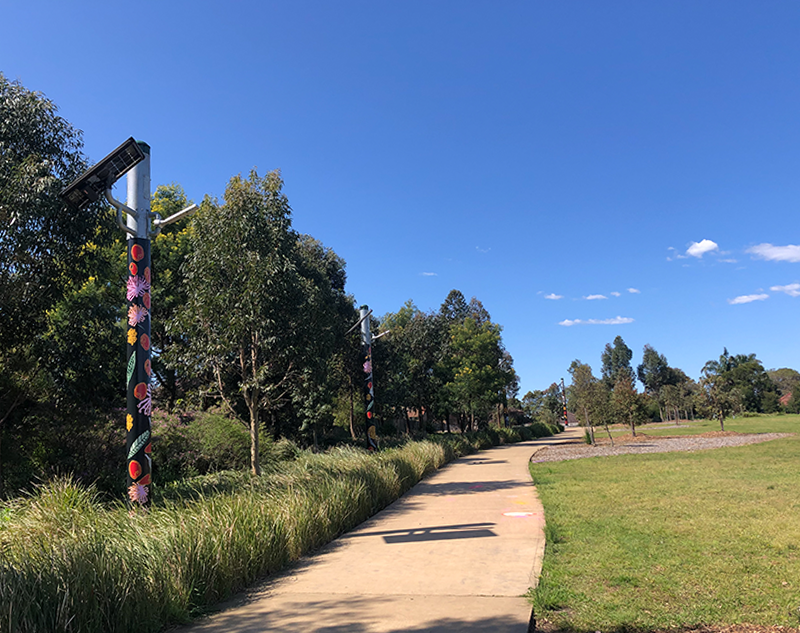 Wangal Park solar lighting poles