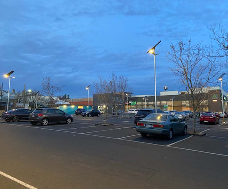 Well Street car park solar lighting