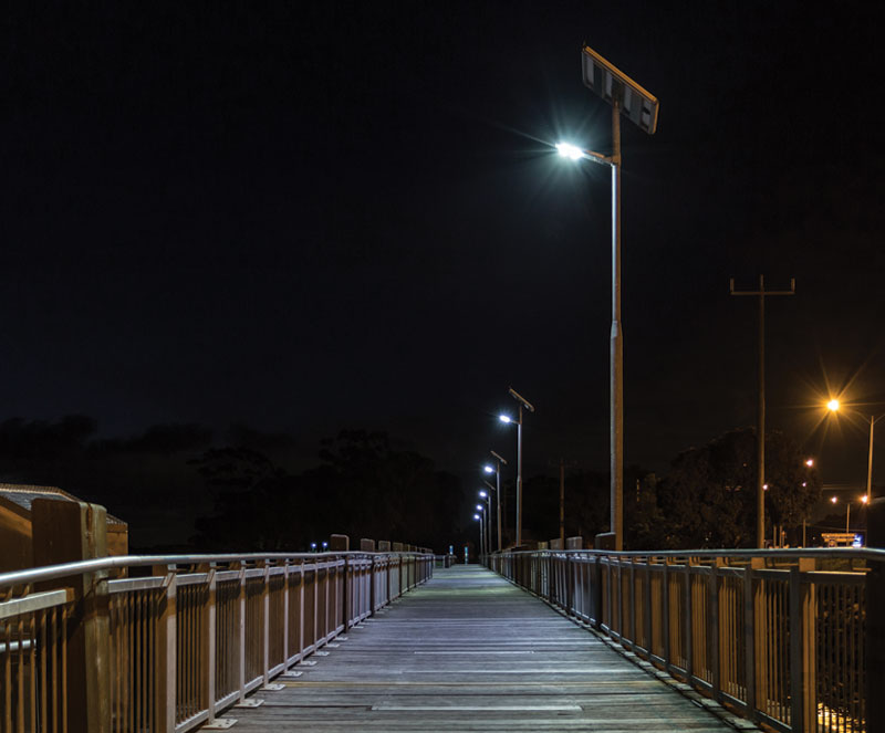 Tooradin Jetty solar lighting