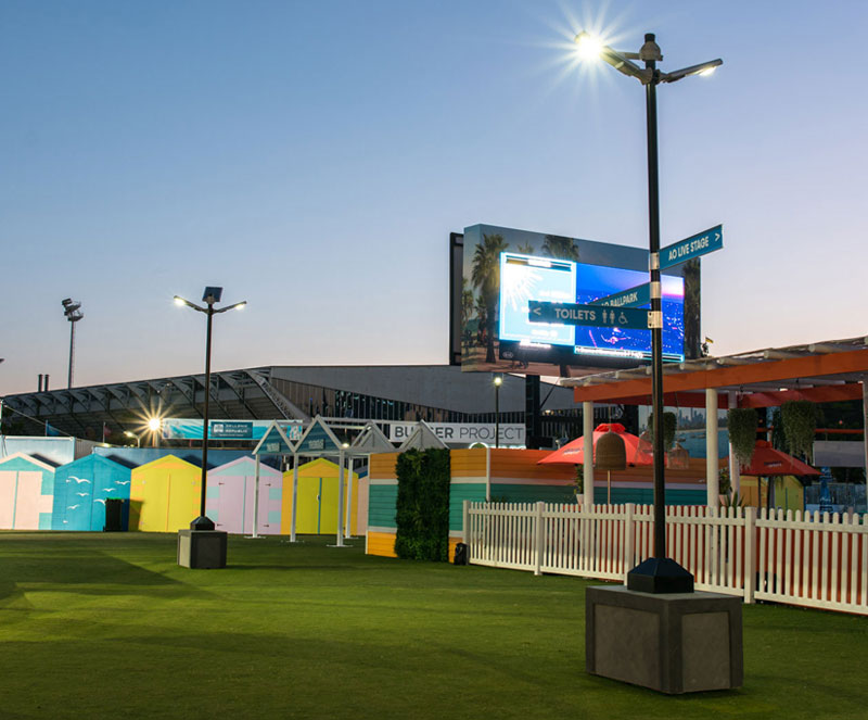 Australian Open solar lighting