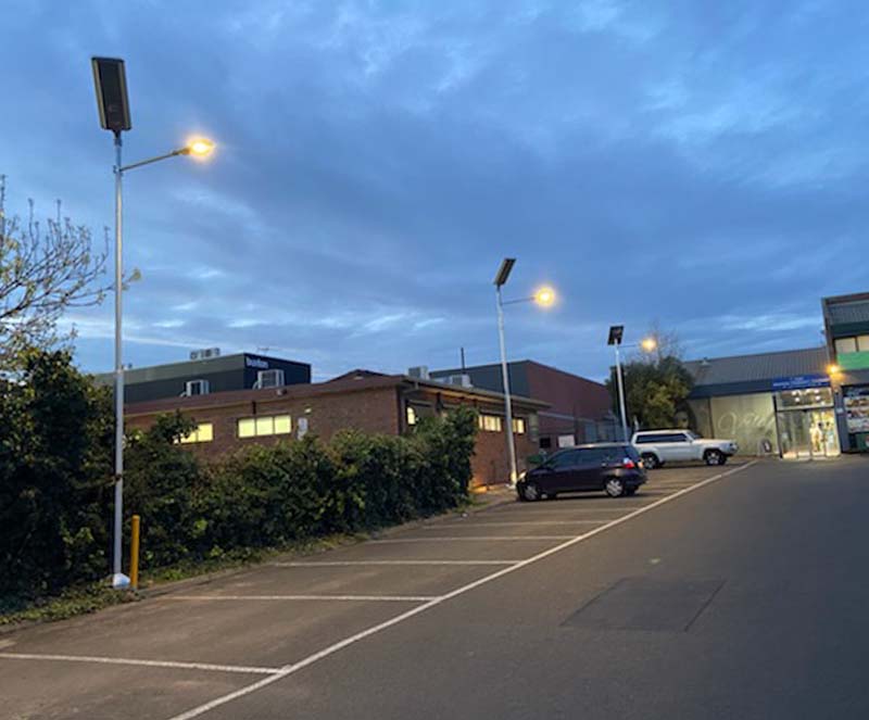 Well Street car park solar lighting