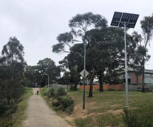 Partingtons Flat Reserve solar lighting