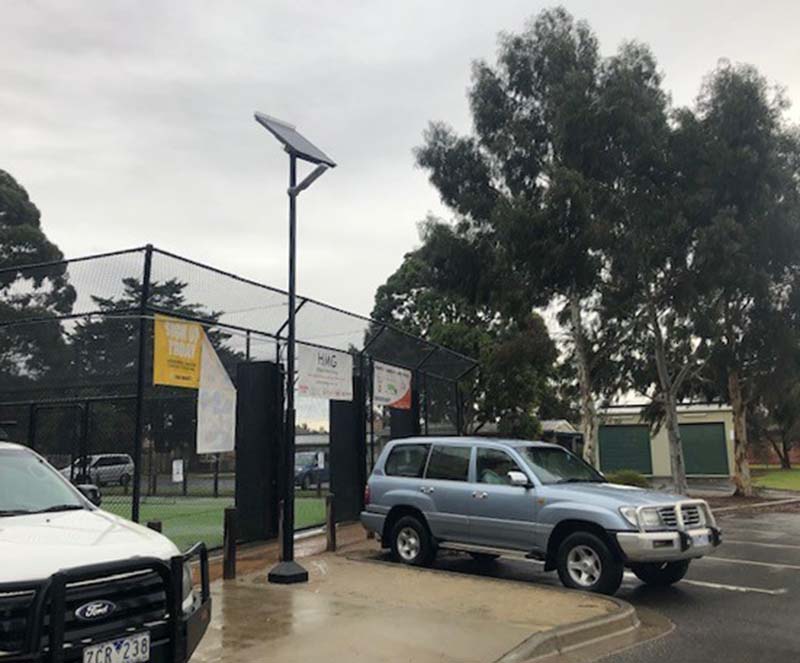 Soldiers Reserve car park solar lighting