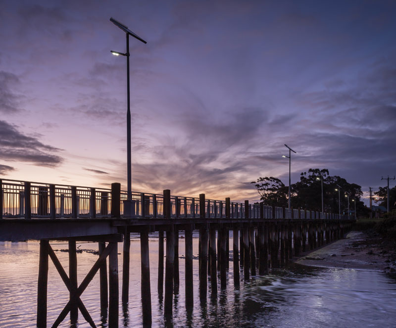 Tooradin jetty solar lighting