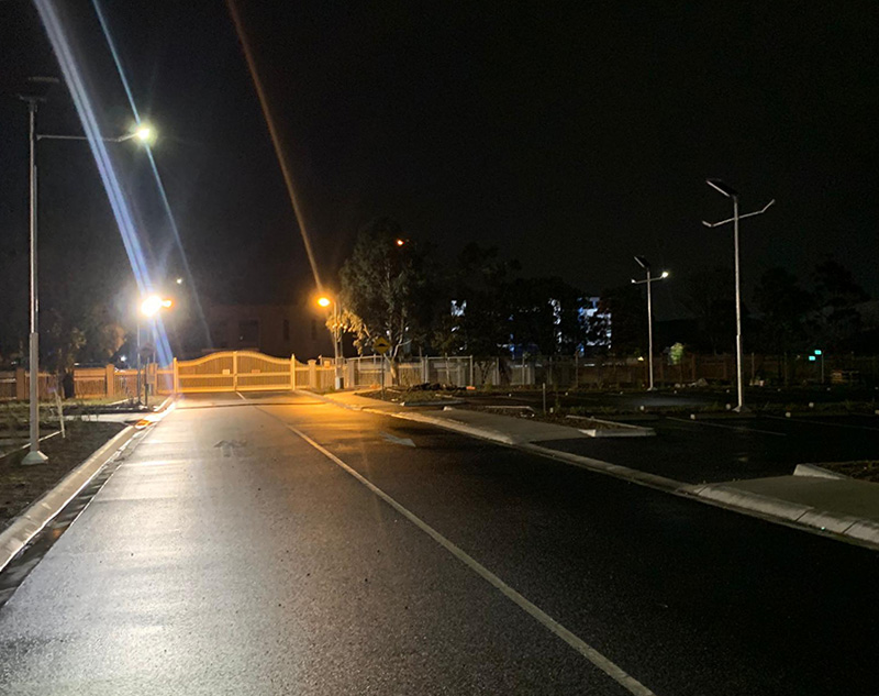 Shri Shiva Vishnu Temple car park solar lights