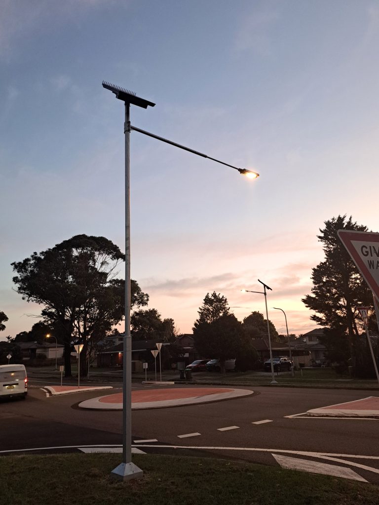 Leadsun AE6 Series solar lights installed at Junction Road Roundabout