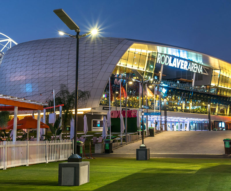 Australian Open solar lighting