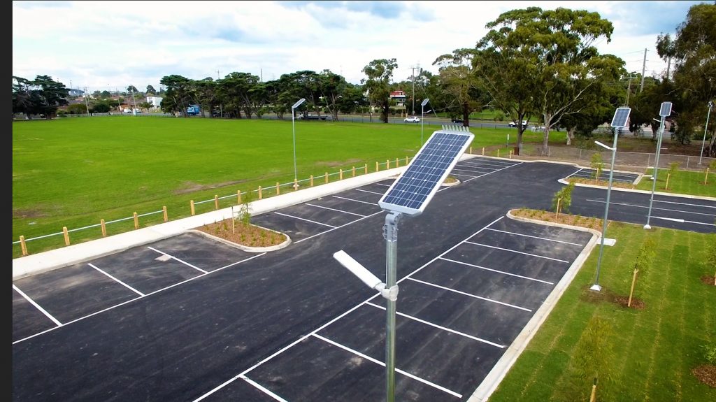 Solar street lights grid