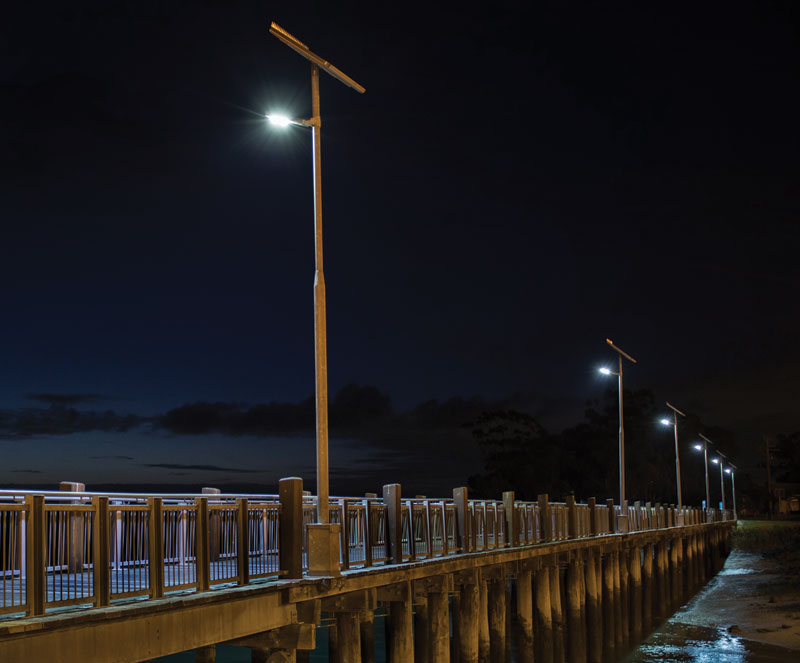 Tooradin jetty solar lighting
