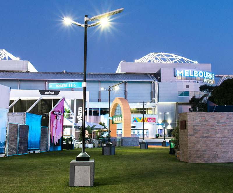 Australian Open solar lighting
