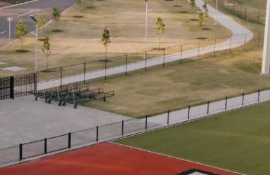 Solar pathway lights installed at the Maitland Regional Sporting Complex